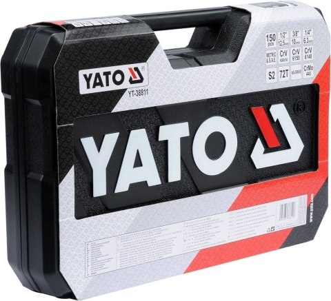 Zestaw kluczy XXL YATO 150szt. 1/4"-3/8"-1/2" 38811 YATO Zestaw kluczy XXL YATO 150szt. 1/4"-3/8"-1/2" 38811 YATO