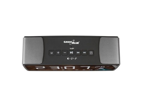 GREENBLUE RADIOBUDZIK BLUETOOTH 4.2, FM, AUX-IN, 6W, TEMPERATURA, ALARM, ZEGAR, AKUMULATOR 2200MAH GB200 GreenBlue GREENBLUE RADIOBUDZIK BLUETOOTH 4.2, FM, AUX-IN, 6W, TEMPERATURA, ALARM, ZEGAR, AKUMULATOR 2200MAH GB200 GreenBlue