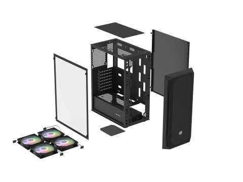 FURY OBUDOWA KOMPUTEROWA FURY SHOBO SH4F RGB MIDI Z OKNEM CZARNA FURY FURY OBUDOWA KOMPUTEROWA FURY SHOBO SH4F RGB MIDI Z OKNEM CZARNA FURY