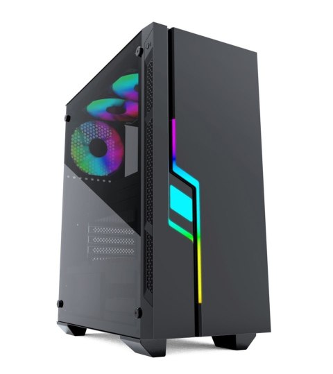 GEMBIRD OBUDOWA FORNAX 2000RGB MIDI-TOWER (USB 3.0, HD AUDIO) PODŚWIETLENIE RGB, GAMINGOWY DESIGN, CZARNA GEMBIRD GEMBIRD OBUDOWA FORNAX 2000RGB MIDI-TOWER (USB 3.0, HD AUDIO) PODŚWIETLENIE RGB, GAMINGOWY DESIGN, CZARNA GEMBIRD