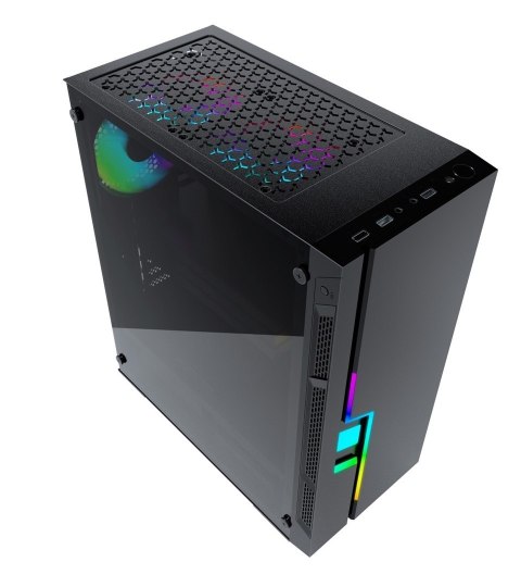 GEMBIRD OBUDOWA FORNAX 2000RGB MIDI-TOWER (USB 3.0, HD AUDIO) PODŚWIETLENIE RGB, GAMINGOWY DESIGN, CZARNA GEMBIRD GEMBIRD OBUDOWA FORNAX 2000RGB MIDI-TOWER (USB 3.0, HD AUDIO) PODŚWIETLENIE RGB, GAMINGOWY DESIGN, CZARNA GEMBIRD