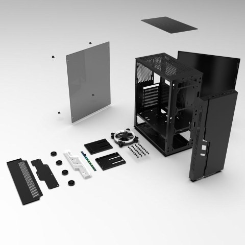 GEMBIRD OBUDOWA FORNAX 2000RGB MIDI-TOWER (USB 3.0, HD AUDIO) PODŚWIETLENIE RGB, GAMINGOWY DESIGN, CZARNA GEMBIRD GEMBIRD OBUDOWA FORNAX 2000RGB MIDI-TOWER (USB 3.0, HD AUDIO) PODŚWIETLENIE RGB, GAMINGOWY DESIGN, CZARNA GEMBIRD