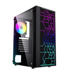 GEMBIRD OBUDOWA FORNAX 2500 MIDI-TOWER (1X USB 3.0, 2X USB 2.0, HD AUDIO, SZKLANY PANEL BOCZNY) CZARNA GEMBIRD