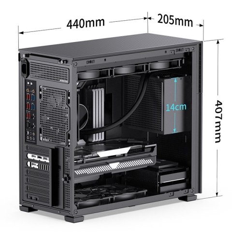 Jonsbo D41 MESH Screen ATX Tempered Glass - black Jonsbo Jonsbo D41 MESH Screen ATX Tempered Glass - black Jonsbo