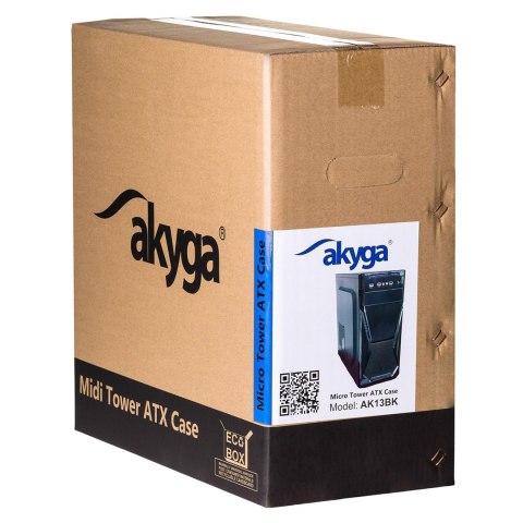 Obudowa Akyga AK13BK (ATX, Micro ATX, Mini ATX, Mini ITX; kolor czarny) Akyga Obudowa Akyga AK13BK (ATX, Micro ATX, Mini ATX, Mini ITX; kolor czarny) Akyga
