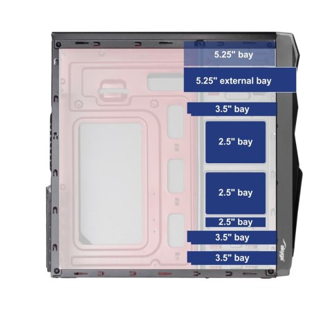 Obudowa Akyga AK995BK (ATX, Micro ATX, Mini ITX; kolor czarny) Akyga Obudowa Akyga AK995BK (ATX, Micro ATX, Mini ITX; kolor czarny) Akyga