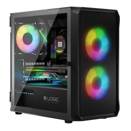 LOGIC OBUDOWA PORTOS ARGB MINI USB 3.0 BLACK LOGIC