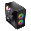 LOGIC OBUDOWA PORTOS ARGB MINI USB 3.0 BLACK LOGIC