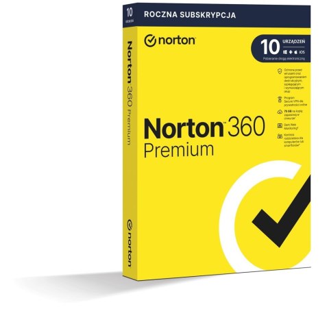 Norton 360 Premium 10D/12M BOX (NIE WYMAGA KARTY) Symantec Norton 360 Premium 10D/12M BOX (NIE WYMAGA KARTY) Symantec