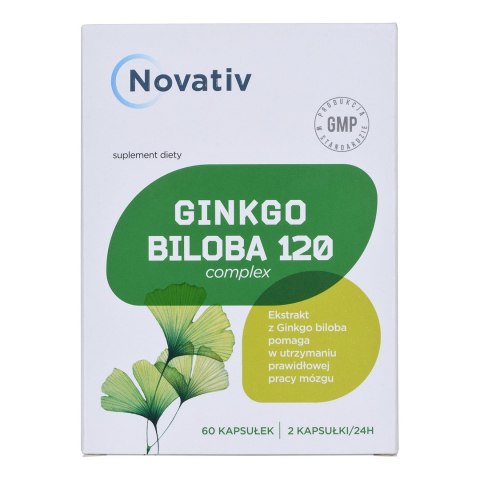 Novativ Ginkgo Biloba 120 Complex 60 kapsułek MEDICINAE Novativ Ginkgo Biloba 120 Complex 60 kapsułek MEDICINAE