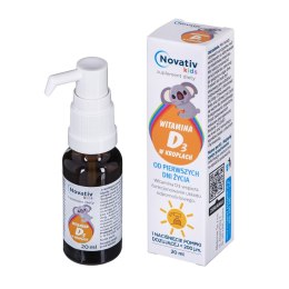 Novativ Kids Witamina D3 w kroplach 20ml MEDICINAE