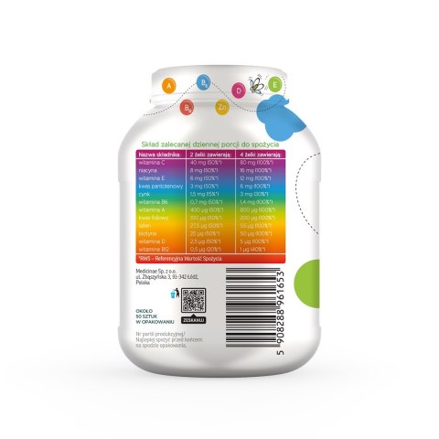 Novativ Kids Żelki Multivitaminka 150g MEDICINAE Novativ Kids Żelki Multivitaminka 150g MEDICINAE