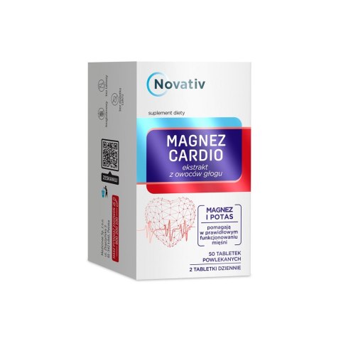 Novativ Magnez Cardio 50tabl. powlekanych MEDICINAE Novativ Magnez Cardio 50tabl. powlekanych MEDICINAE