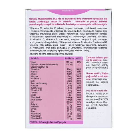 Novativ Multiwitamina dla Niej, 60 tabletek powlekanych MEDICINAE Novativ Multiwitamina dla Niej, 60 tabletek powlekanych MEDICINAE