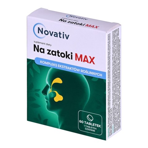 Novativ Na zatoki 60 tabletek powlekanych MEDICINAE Novativ Na zatoki 60 tabletek powlekanych MEDICINAE