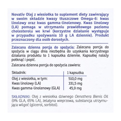 Novativ Olej z wiesiołka 60 kapsułek MEDICINAE Novativ Olej z wiesiołka 60 kapsułek MEDICINAE