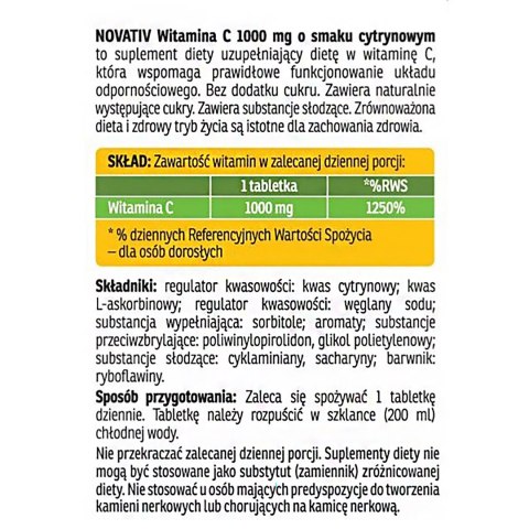 Novativ Witamina C 1000 mg., 20tabl. MEDICINAE Novativ Witamina C 1000 mg., 20tabl. MEDICINAE