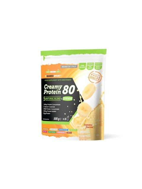 Odżywka białkowa NAMEDSPORT Creamy protein 80 / banan 500g NAMEDSPORT Odżywka białkowa NAMEDSPORT Creamy protein 80 / banan 500g NAMEDSPORT