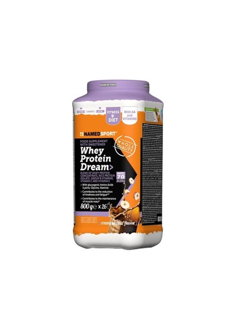 Odżywka białkowa NAMEDSPORT Whey protein dream / orzech laskowy 800g NAMEDSPORT Odżywka białkowa NAMEDSPORT Whey protein dream / orzech laskowy 800g NAMEDSPORT