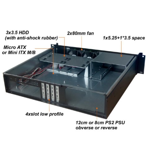 TECHLY KOMPAKTOWA OBUDOWA PC ATX RACKOWA 19 CALI 2U CZARNA I-CASE IPC-240L TECHly TECHLY KOMPAKTOWA OBUDOWA PC ATX RACKOWA 19 CALI 2U CZARNA I-CASE IPC-240L TECHly
