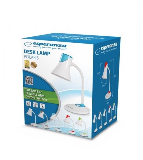 ESPERANZA LAMPKA BIURKOWA POLARIS BIAŁA ELD111W Esperanza ESPERANZA LAMPKA BIURKOWA POLARIS BIAŁA ELD111W Esperanza