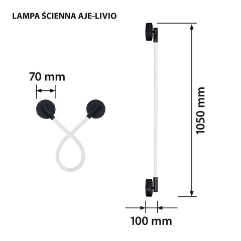 Lampa ścienna LED Activejet AJE-AJE-LIVIO NW Activejet Lampa ścienna LED Activejet AJE-AJE-LIVIO NW Activejet