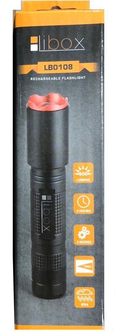 Latarka akumulatorowa Libox LB0108 (450 m; Biały zimny) Libox Latarka akumulatorowa Libox LB0108 (450 m; Biały zimny) Libox