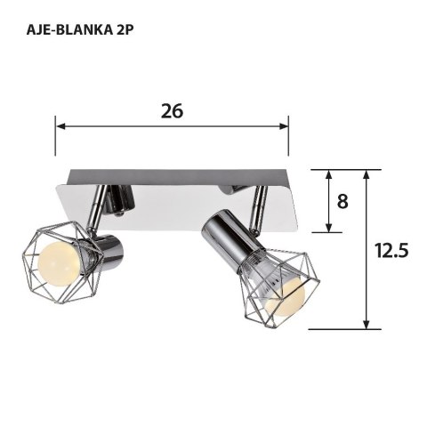 Listwa Activejet AJE-BLANKA 2P (80 W; E14 x 2) Activejet Listwa Activejet AJE-BLANKA 2P (80 W; E14 x 2) Activejet