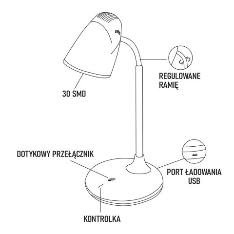 MONTIS MT044 LAMPKA BIURKOWA LED AKUMULATOROWA MONTIS MONTIS MT044 LAMPKA BIURKOWA LED AKUMULATOROWA MONTIS