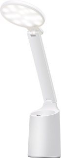 Nowoczesna lampka na biurko LED Activejet FUTURE biała z wbudowaną baterią akumulatorem wielokrotnego ładowania Activejet