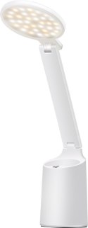 Nowoczesna lampka na biurko LED Activejet FUTURE biała z wbudowaną baterią akumulatorem wielokrotnego ładowania Activejet