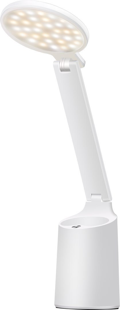 Nowoczesna lampka na biurko LED Activejet FUTURE biała z wbudowaną baterią akumulatorem wielokrotnego ładowania Activejet Nowoczesna lampka na biurko LED Activejet FUTURE biała z wbudowaną baterią akumulatorem wielokrotnego ładowania Activejet