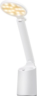 Nowoczesna lampka na biurko LED Activejet FUTURE biała z wbudowaną baterią akumulatorem wielokrotnego ładowania Activejet