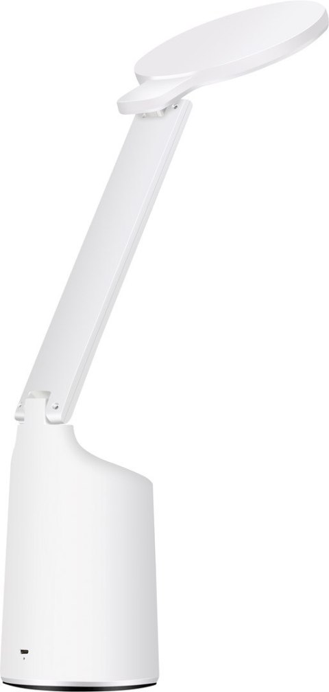 Nowoczesna lampka na biurko LED Activejet FUTURE biała z wbudowaną baterią akumulatorem wielokrotnego ładowania Activejet Nowoczesna lampka na biurko LED Activejet FUTURE biała z wbudowaną baterią akumulatorem wielokrotnego ładowania Activejet