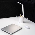 Nowoczesna lampka na biurko LED Activejet FUTURE biała z wbudowaną baterią akumulatorem wielokrotnego ładowania Activejet