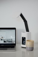 Nowoczesna lampka na biurko LED Activejet TECHNIC biała z wyświetlaczem LED (data, godzina, budzik) składana Activejet