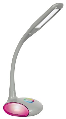 Nowoczesna lampka na biurko wielokolorowa RGB LED Activejet VENUS RGB szara z funkcją oświetlenia nocnego Activejet