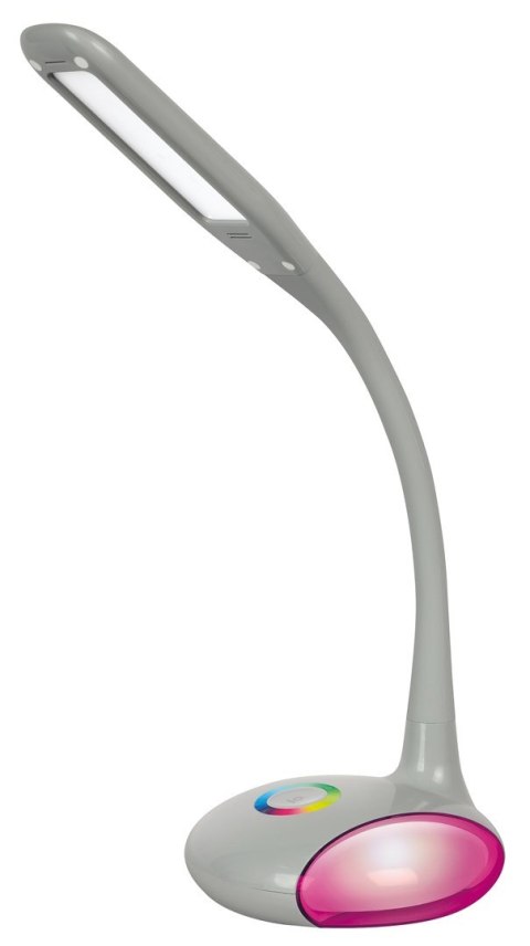 Nowoczesna lampka na biurko wielokolorowa RGB LED Activejet VENUS RGB szara z funkcją oświetlenia nocnego Activejet Nowoczesna lampka na biurko wielokolorowa RGB LED Activejet VENUS RGB szara z funkcją oświetlenia nocnego Activejet