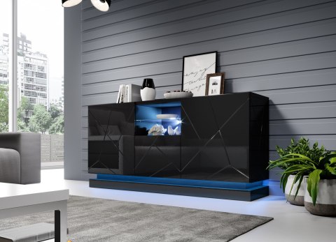 Oświetlenie komoda QIU 2D1K niebieskie Cama MEBLE Oświetlenie komoda QIU 2D1K niebieskie Cama MEBLE