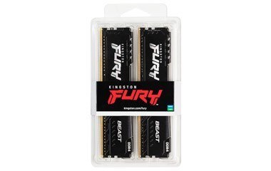 KINGSTON 32GB 3200MHz DDR4 CL16 DIMM (Kit of 2) 1Gx8 FURY Beast Black KF432C16BB1K2/32 Kingston KINGSTON 32GB 3200MHz DDR4 CL16 DIMM (Kit of 2) 1Gx8 FURY Beast Black KF432C16BB1K2/32 Kingston