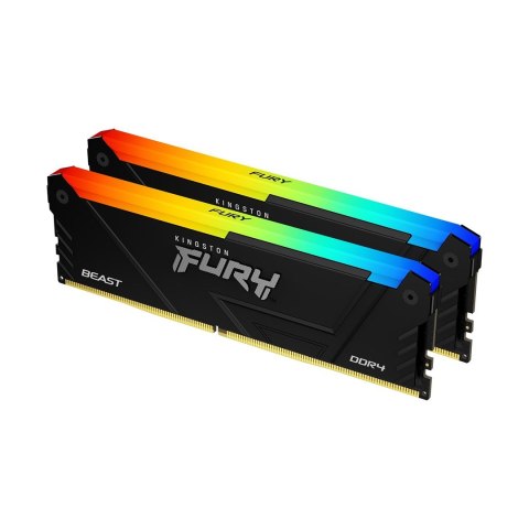KINGSTON DDR4 32GB 3200MT/s CL16 DIMM (Kit of 2) FURY Beast RGB Kingston KINGSTON DDR4 32GB 3200MT/s CL16 DIMM (Kit of 2) FURY Beast RGB Kingston