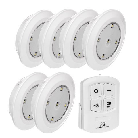 MACLEAN 6X LAMPKA LED NA BATERIE BEZPRZEWODOWA Z PILOTEM MCE165 MACLEAN 6X LAMPKA LED NA BATERIE BEZPRZEWODOWA Z PILOTEM MCE165