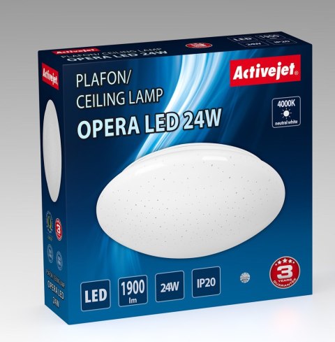 Nowoczesny plafon sufitowy LED Activejet OPERA 24W Activejet Nowoczesny plafon sufitowy LED Activejet OPERA 24W Activejet
