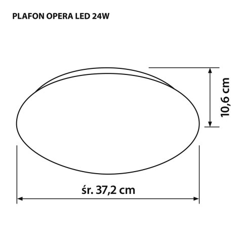 Nowoczesny plafon sufitowy LED Activejet OPERA 24W Activejet Nowoczesny plafon sufitowy LED Activejet OPERA 24W Activejet