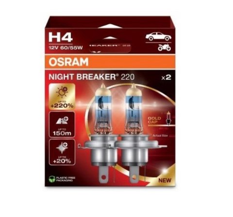 OSRAM NIGHT BREAKER 220 H4 OSRAM OSRAM NIGHT BREAKER 220 H4 OSRAM