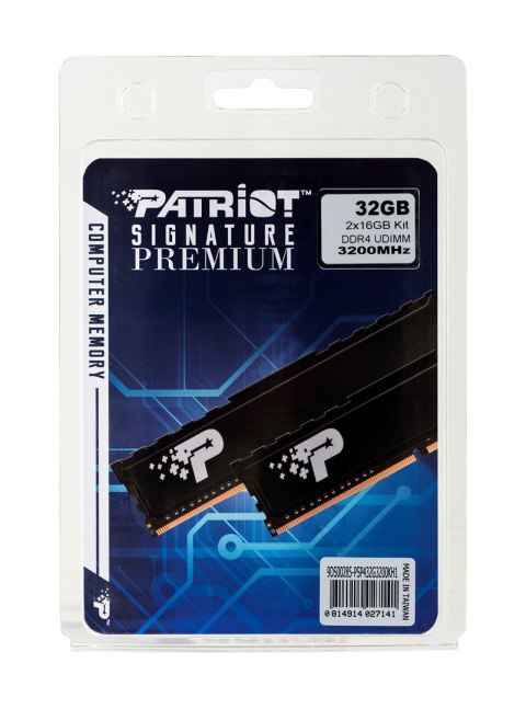 Patriot Premium Black DDR4 2x16GB 3200MHz Patriot Memory Patriot Premium Black DDR4 2x16GB 3200MHz Patriot Memory