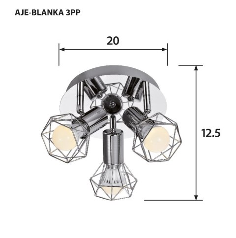 Plafon Activejet AJE-BLANKA 3PP (120 W; E14 x 3) Activejet Plafon Activejet AJE-BLANKA 3PP (120 W; E14 x 3) Activejet