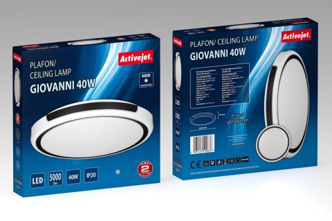 Plafon LED Activejet AJE-GIOVANNI 40W Activejet Plafon LED Activejet AJE-GIOVANNI 40W Activejet