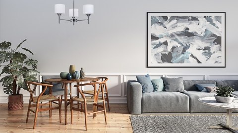 Żyrandol klasyczna lampa sufitowa wisząca Activejet MIRA Chrom potrójna 3xE27 do salonu Activejet Żyrandol klasyczna lampa sufitowa wisząca Activejet MIRA Chrom potrójna 3xE27 do salonu Activejet