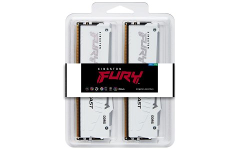 KINGSTON DDR5 32GB 6000MT/s CL36 DIMM (Kit of 2) FURY Beast White RGB EXPO Kingston KINGSTON DDR5 32GB 6000MT/s CL36 DIMM (Kit of 2) FURY Beast White RGB EXPO Kingston